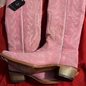 Rocktan Pink Heeled Boots for Women